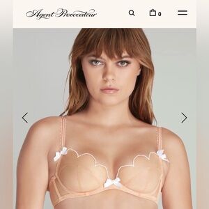 Agent Provocateur Peach Lace Bra